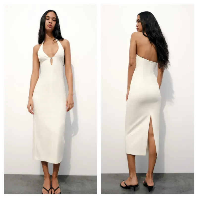 Vestido Zara blanco 
