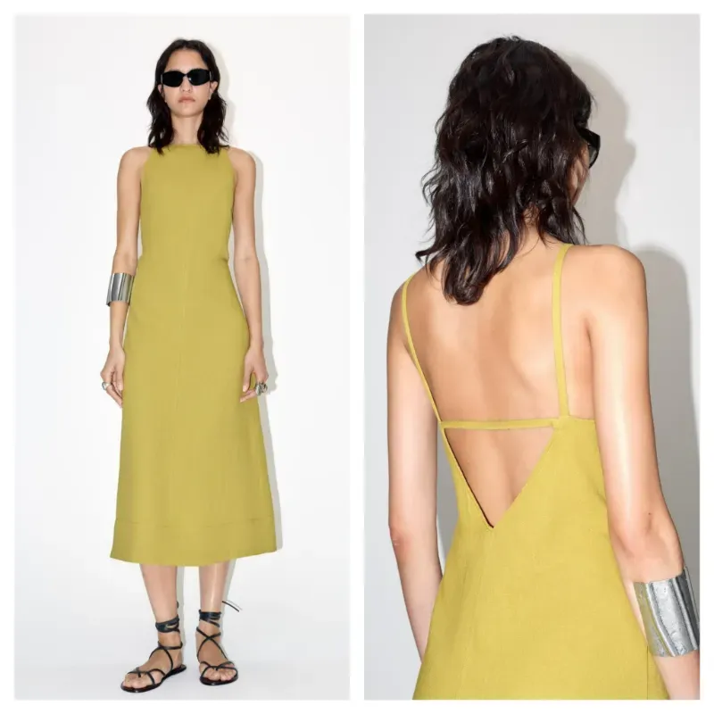 Vestido Zara lino