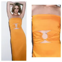 Vestido Zara naranja 