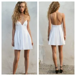 Vestido Zara blanco corto