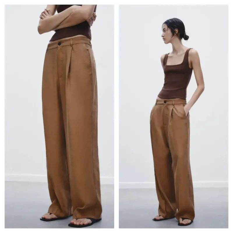 Pantalón Zara marrón 