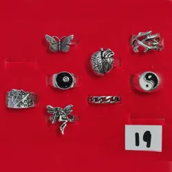 1️⃣9️⃣ Anillos frikis y góticos talla 19