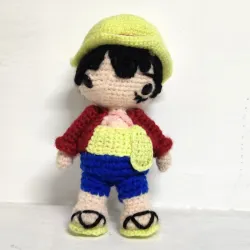 🏴‍☠️ Amigurumi Luffy (One Piece)
