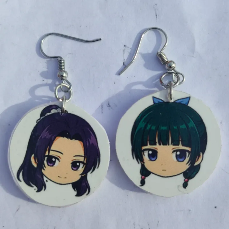 💚💜 Aretes Maomao y Jinshi (Los diarios de la boticaria)
