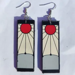 🎴 Aretes Tanjiro Kamado (Kimetsu no Yaiba)
