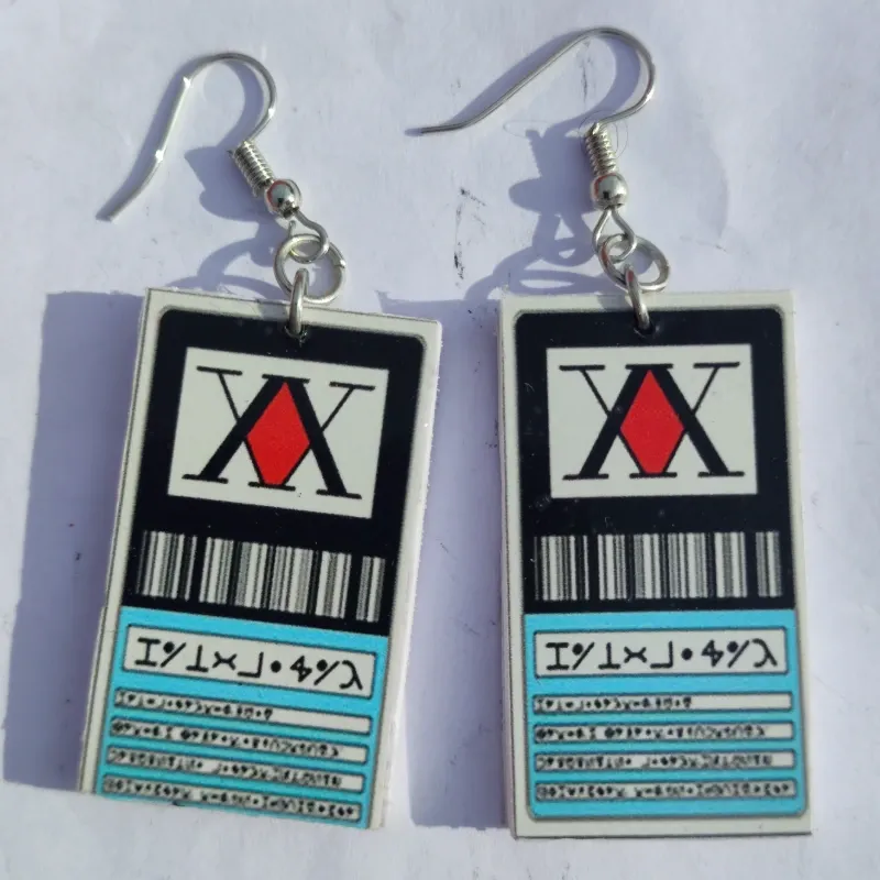 ❌❌ Aretes Tarjeta de cazador (Hunter x hunter)