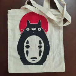 🚏🚂 Bolsa de Lienzo Totoro + Sin rostro (Estudio Gihbli)