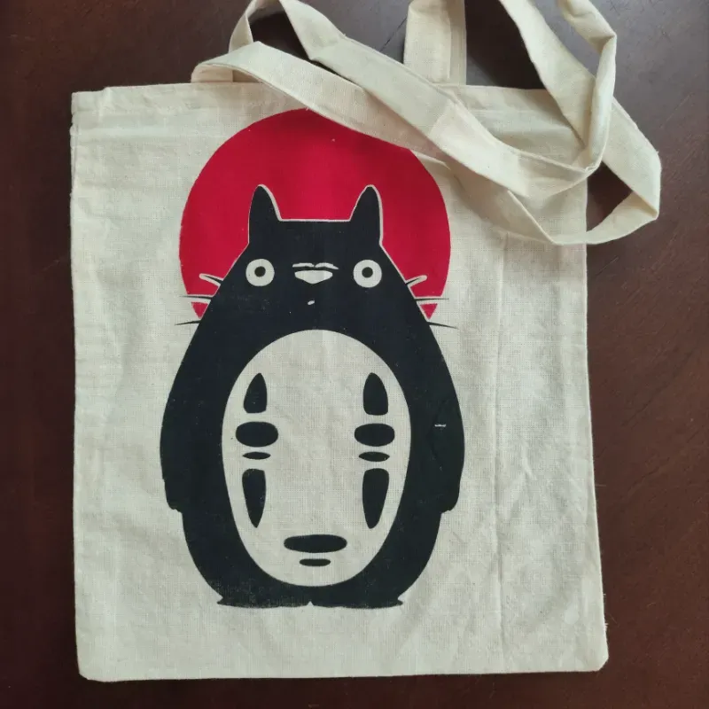 🚏🚂 Bolsa de Lienzo Totoro + Sin rostro (Estudio Gihbli)