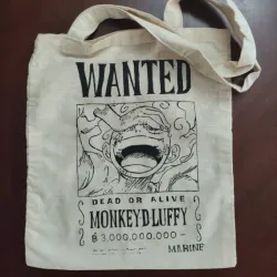 🏴‍☠️ Bolsa de lienzo Wanted Luffy (One Piece)