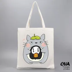 🔥☂️ Bolsa Totoro, Sin rostro y Calcifer (Estudio Ghibli)