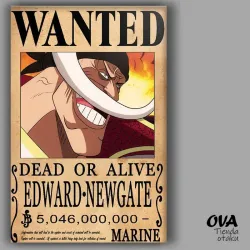 🧔 Cartel Edward Newgate/ Barba blanca (One Piece)