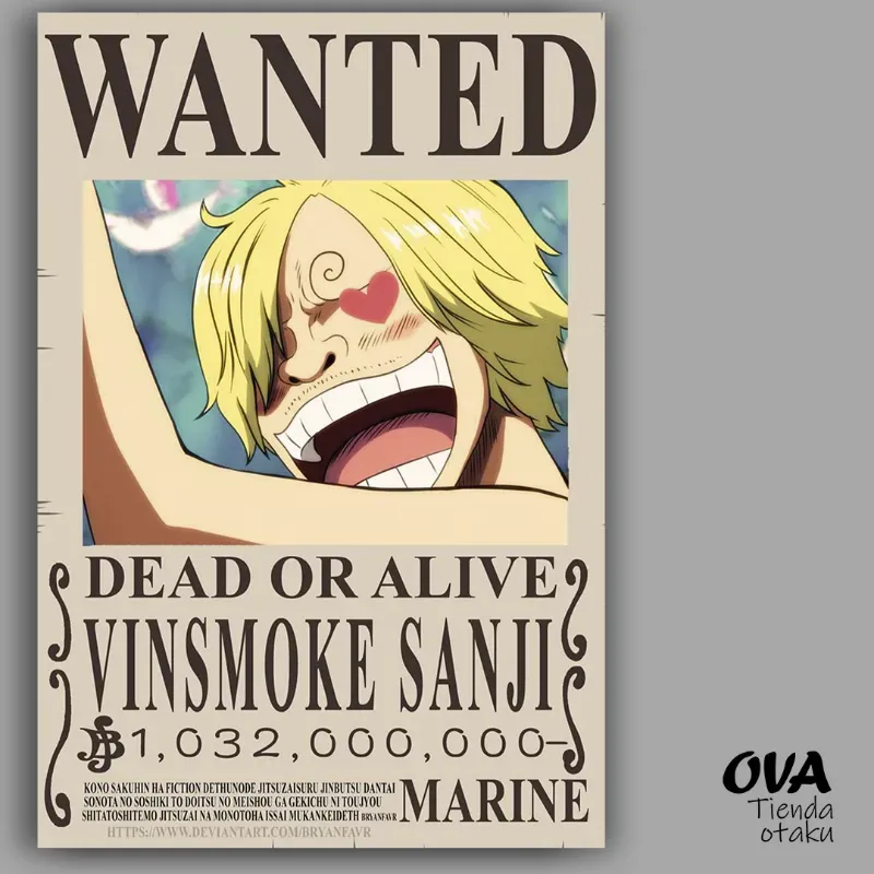 💕 Cartel Vinsmoke Sanji (One Piece)