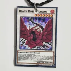 🐲 Collar de carta Black Rose Dragon (YuGiOh)