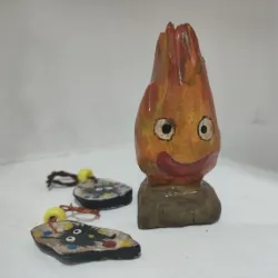 🔥Figura de madera de Calcifer 