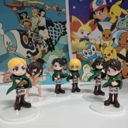 🪽 Figuras Shingeki no Kyojin (Attack on Titan) (Eren, Mikasa, Levi)