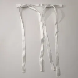 🎀🤍 Hebillas de lazos largos blancas
