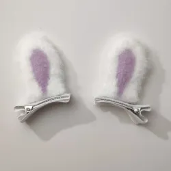 🐰💜 Hebillas de orejitas de conejo moradas