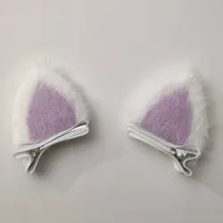 🐱💜 Hebillas de orejitas de gato moradas