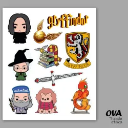 🦁 Hoja de stickers Gryffindor (Harry Potter)