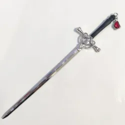 🌹 Horquilla espada con adorno rojo
