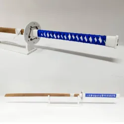 🗡️🌀 Katana azul + portakatanas