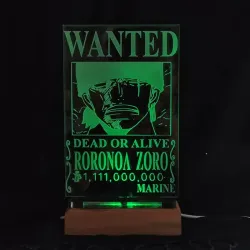 🗡️ Lámpara Zoro Wanted (One Piece)