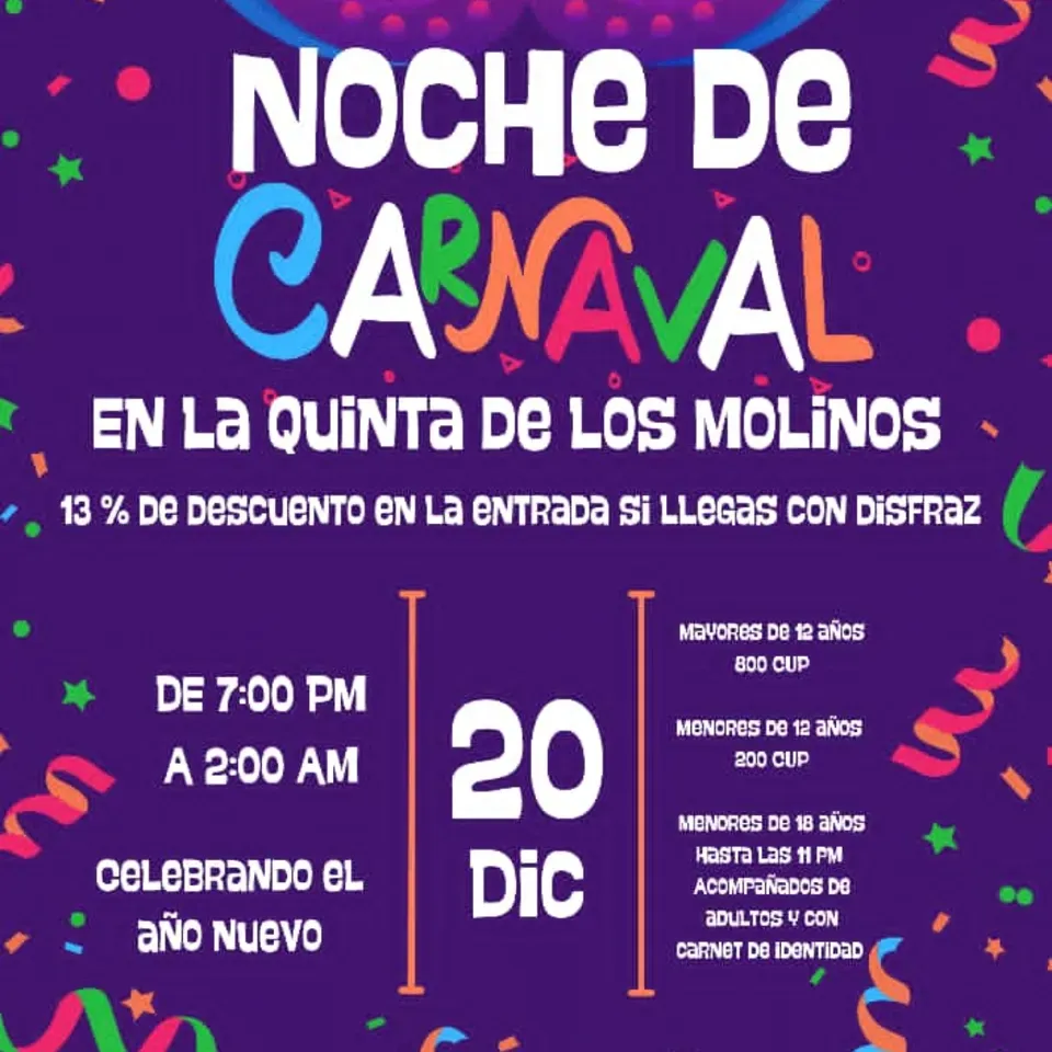 🎊🪅 Noche de carnaval en la Quinta 