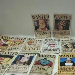 🤑🏴☠️ Oferta 4*3 carteles Wanted One Piece