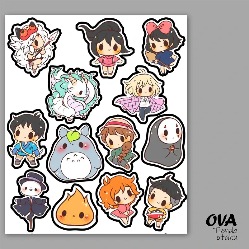 🎎 Pack de stickers Estudio Ghibli chibi