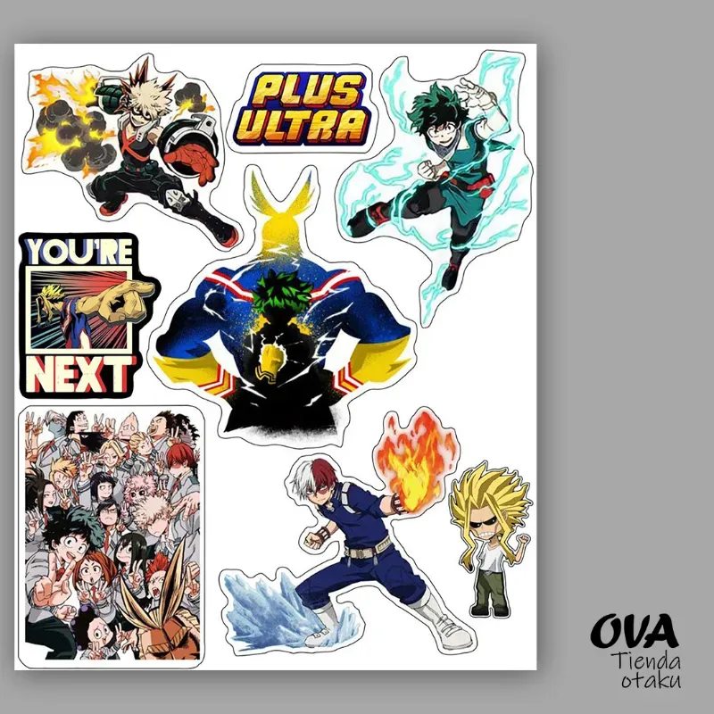 🛡️ Pack de stickers My Hero Academia 
