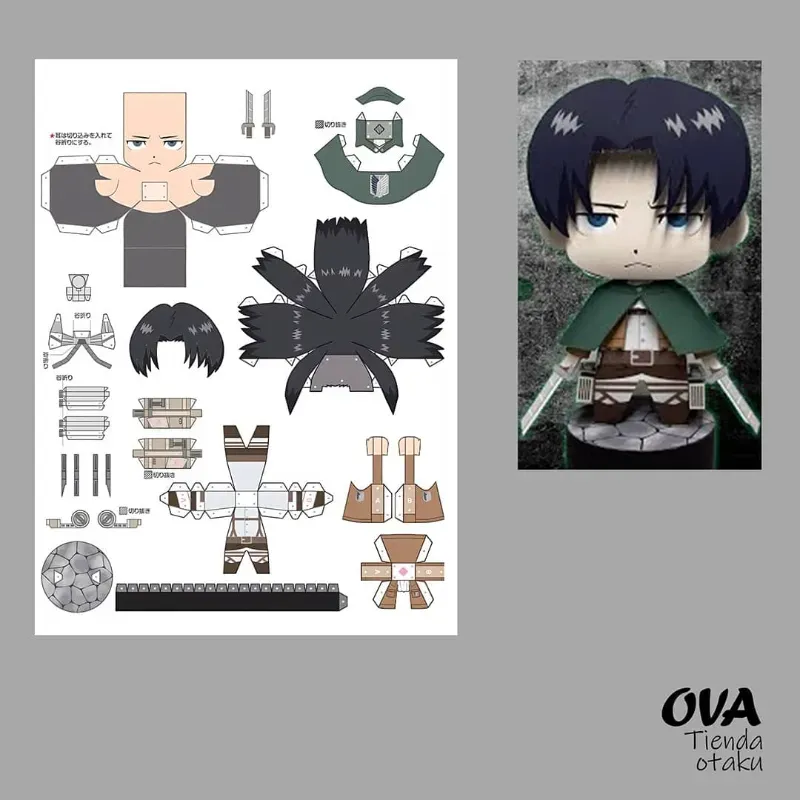 🪽 Papercraft Levi Ackerman (Shingeki no Kyojin/ Attack on Titan)