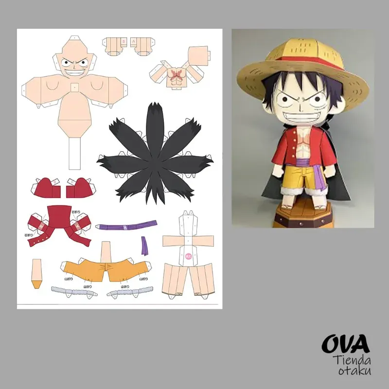 🏴‍☠️ Papercraft Luffy (One Piece)