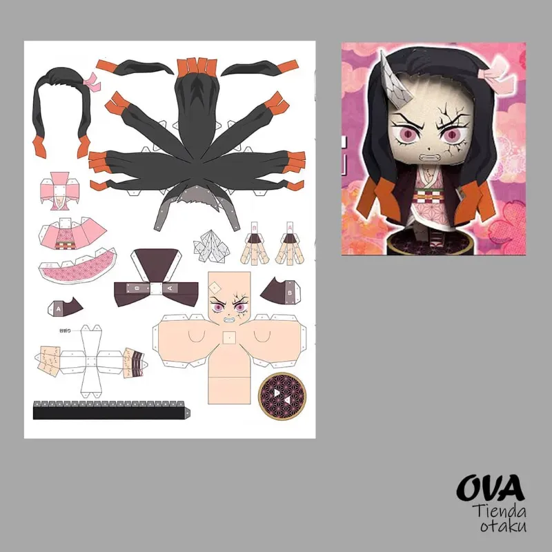 👺 Papercraft Nezuko (Kimetsu no Yaiba/ Demon Slayer)