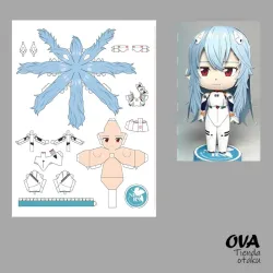 🤖 Papercraft Rei Ayanami (Evangelion)