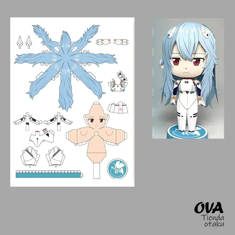 🤖 Papercraft Rei Ayanami (Evangelion)