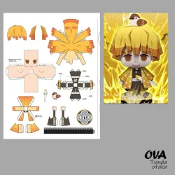 ⚡ Papercraft Zenitsu (Kimetsu no Yaiba/ Demon Slayer)