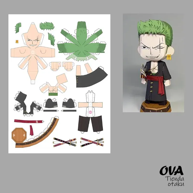🗡️ Papercraft Zoro (One Piece)
