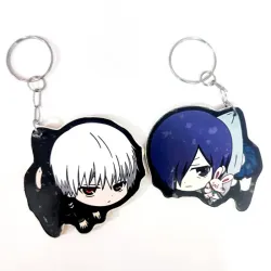 👁️ Pareja de llaveros Kaneki + Touka (Tokyo Ghoul)