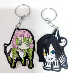 🌸🐍 Pareja de Llaveros Mitsuri + Obanai (Kimetsu no Yaiba)