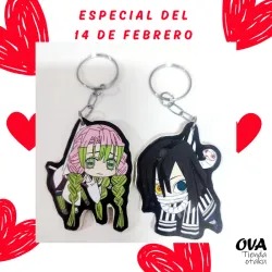🌸🐍 Pareja de Llaveros Mitsuri + Obanai (Kimetsu no Yaiba)