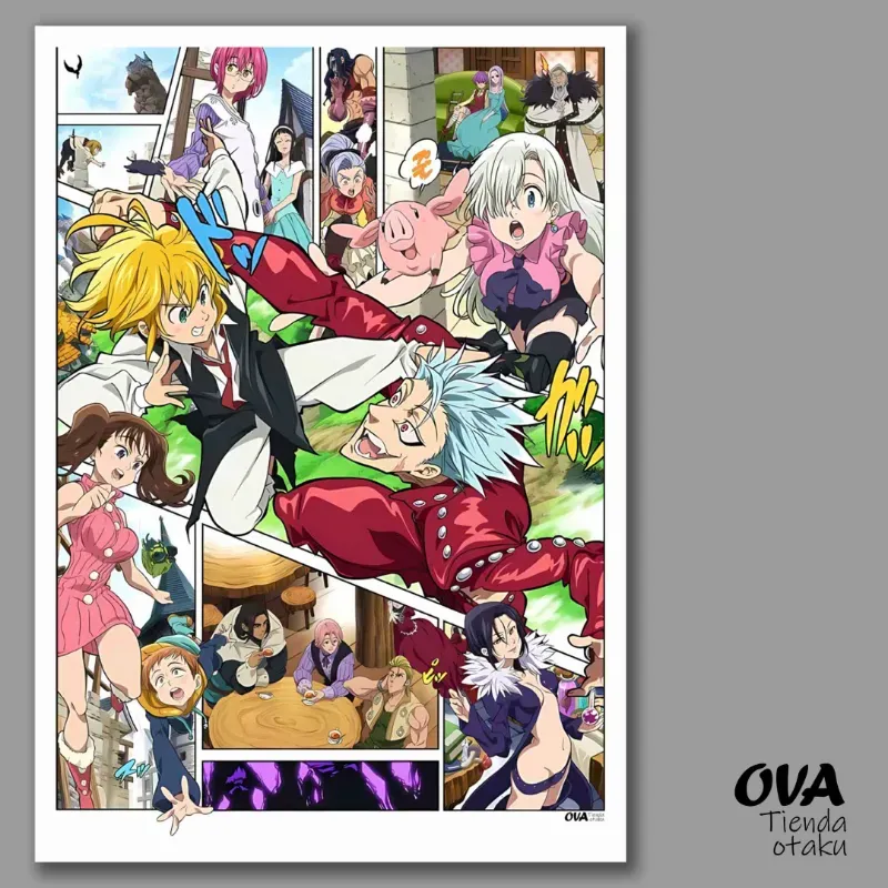 👑 Poster Nanatsu no Taizai (Los 7 Pecados Capitales)