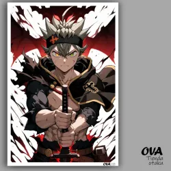 ♣️ Póster pequeño Asta (Black Clover)