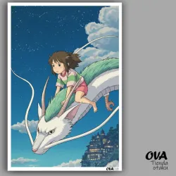 🐲 Poster pequeño Chihiro y Haku (El viaje de Chihiro)