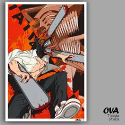 🪚 Póster pequeño Denji (Chainsaw Man)