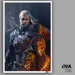 🐺 Poster pequeño Geralt de Rivia (The Witcher)