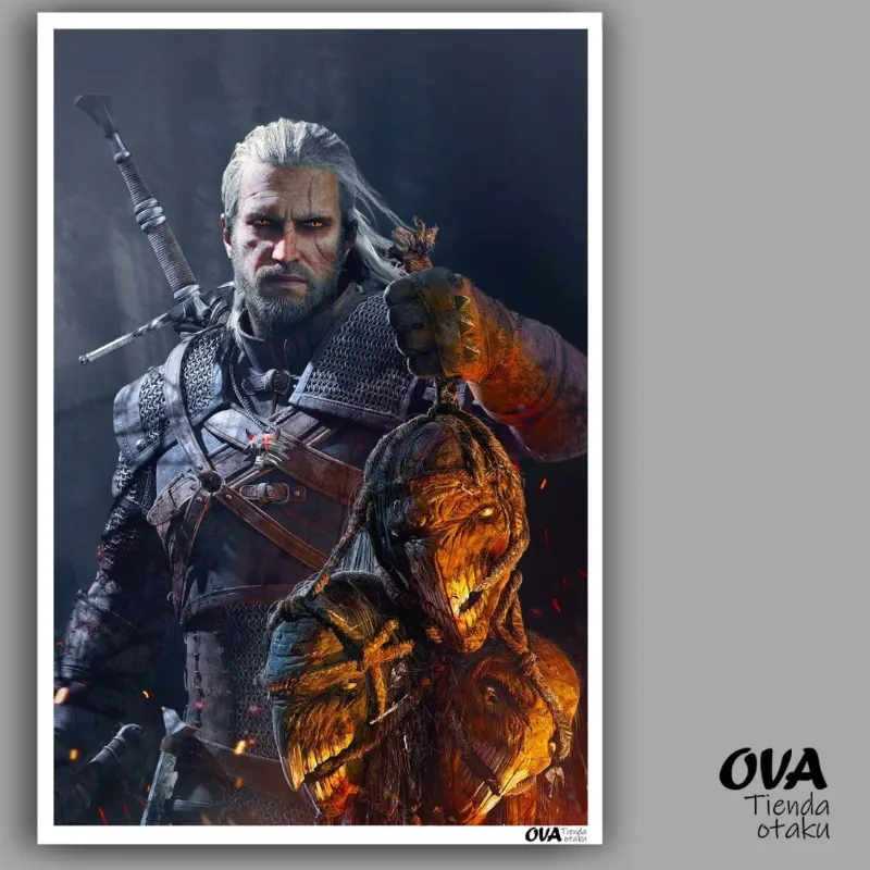 🐺 Poster pequeño Geralt de Rivia (The Witcher)