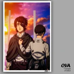 🛡️ Poster pequeño Hange y Levi (Shingeki no Kyojin)