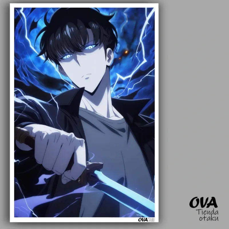 🗡️ Poster pequeño Jinwoo (Solo Leveling)