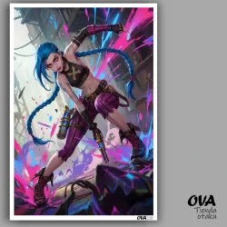 🔫 Poster pequeño Jinx (League of Legends)