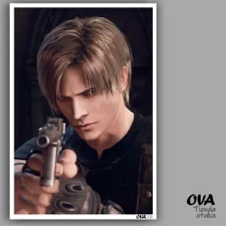 🔫 Poster pequeño Leon (Resident Evil)
